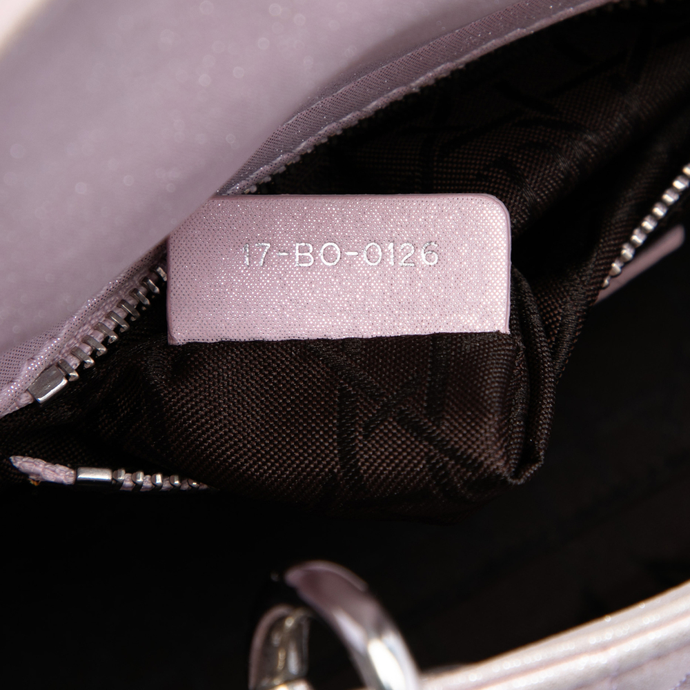 Pre-Loved Dior Mini Iridescent Lambskin Cannage Lady Dior - Picture 5 of 7